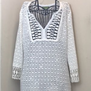NWT Sigrid Olsen White Long Sleeve Swimsuit Cover